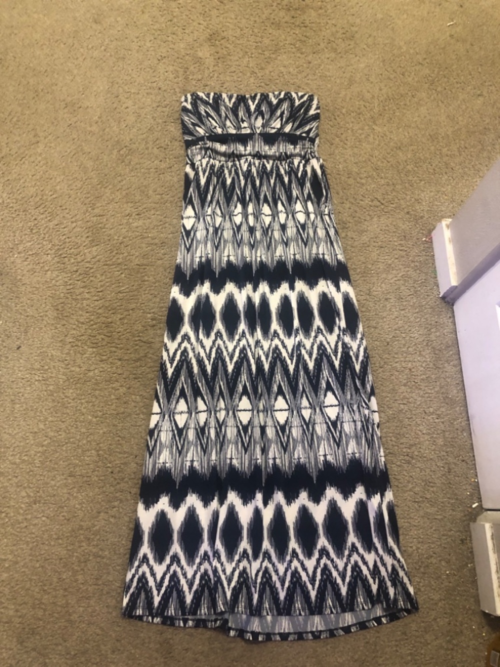 Emerald Sundae Blue And White Long Dress Size Large - Picture 2 of 4